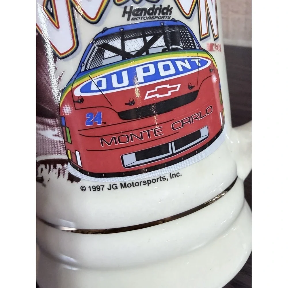 Vintage 1997‎ #24 Jeff Gordon DuPont Mug Set Glass Stein NASCAR Hendrick